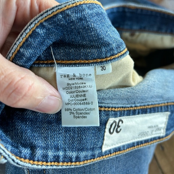 NWOT Rag & Bone Dre Low Rise Slim Boyfriend Jeans 30 - Picture 9 of 14